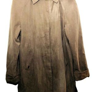 London Fog Women's Tan Trench Rain Coat Detachable Hood